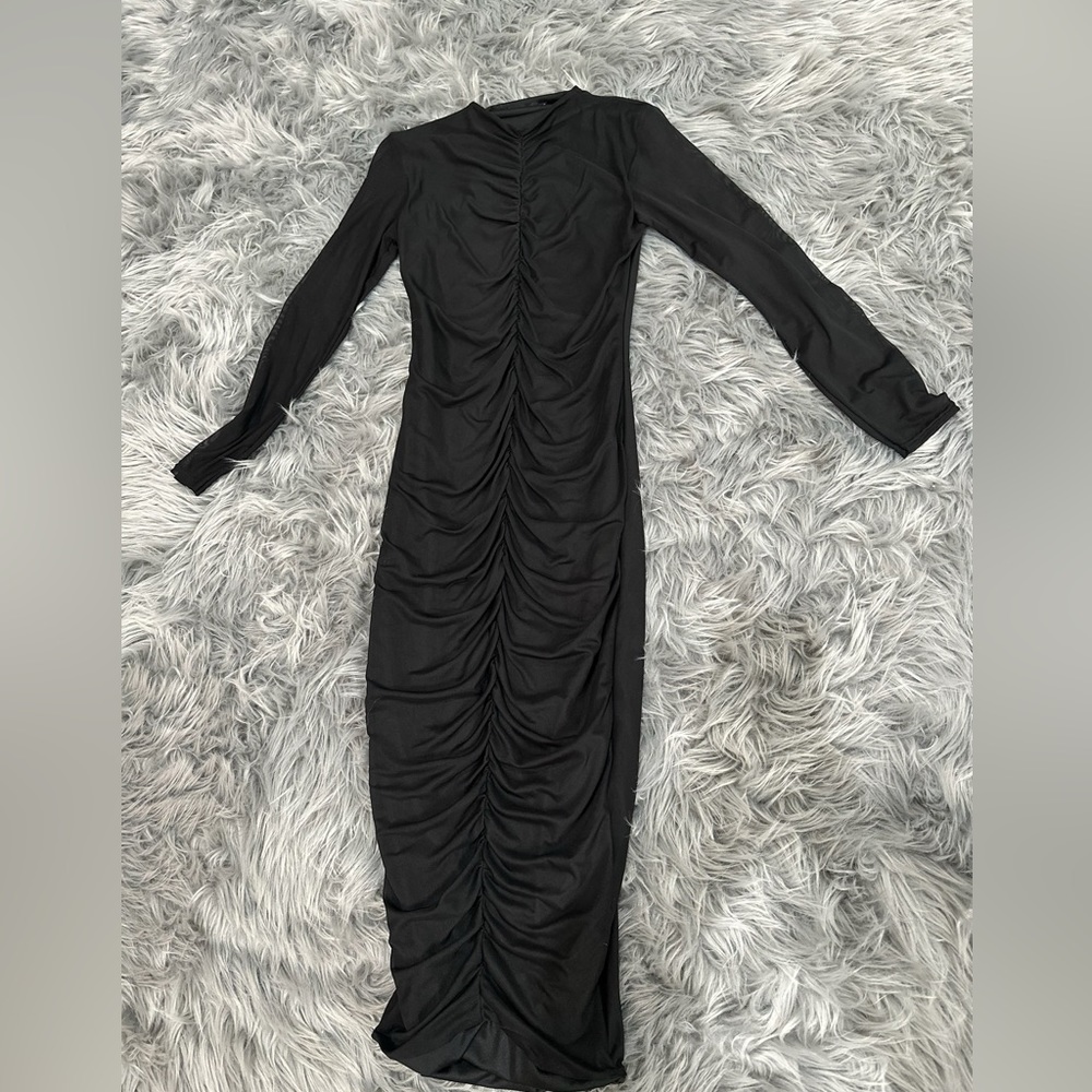 Black mesh dress